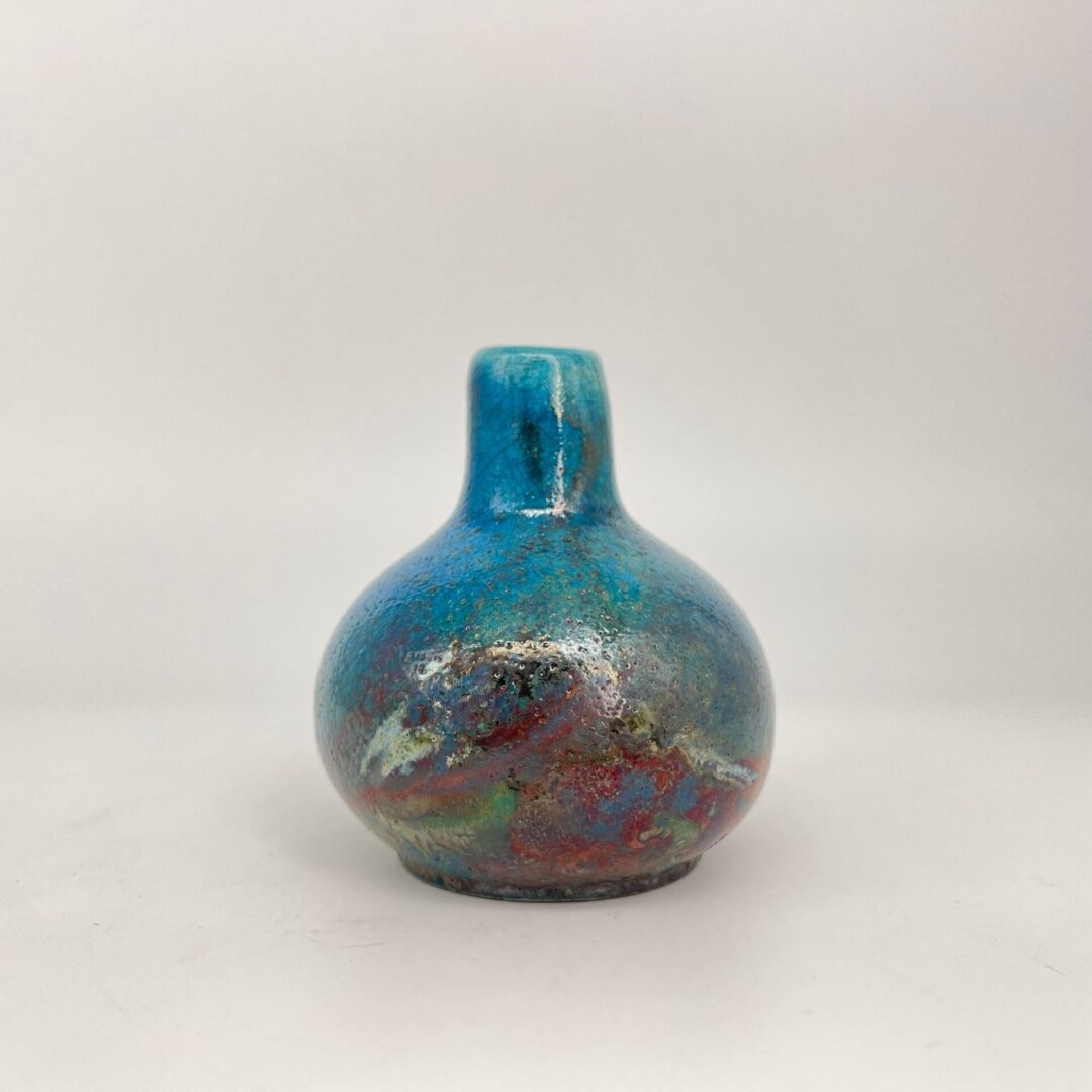 Turquoise Raku Vessel • Suzanne Langstaff Ceramics
